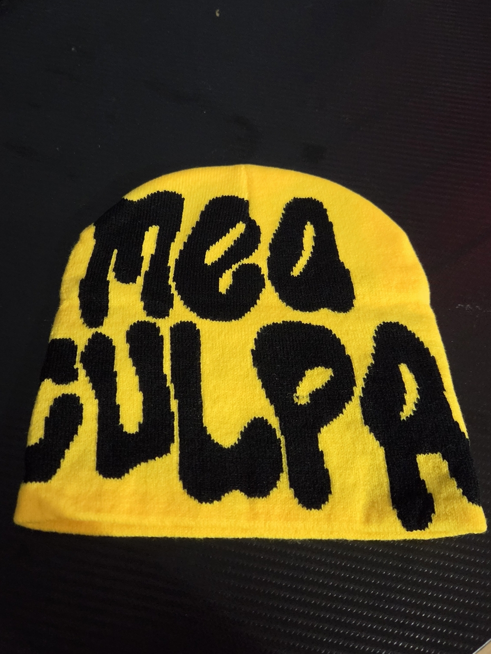 Mea Culpa Fun Day Beanie Yellow & Black